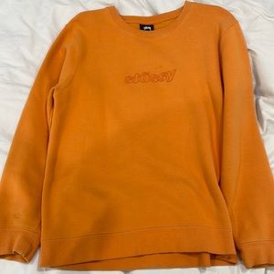 Orange stussy crewneck